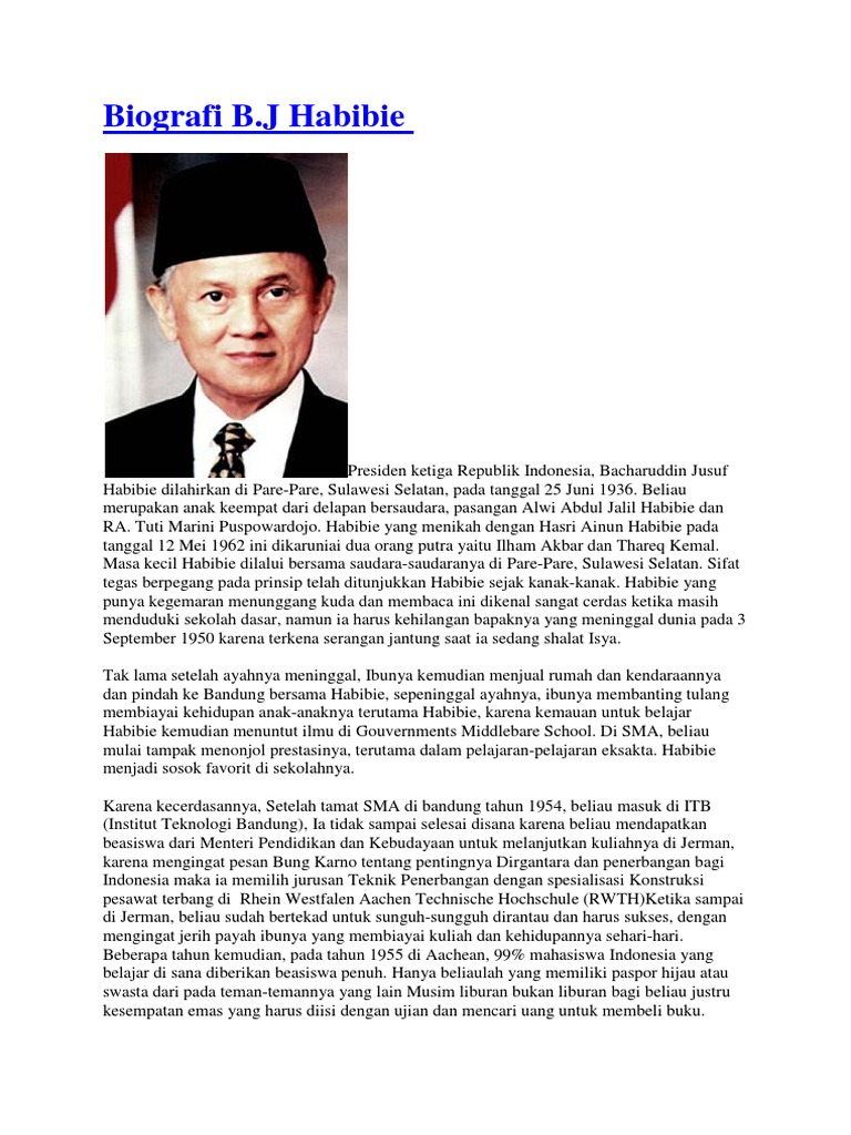 Biografi Bj Habibie