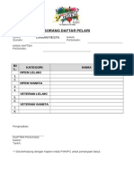 BORANG DAFTAR PELARI