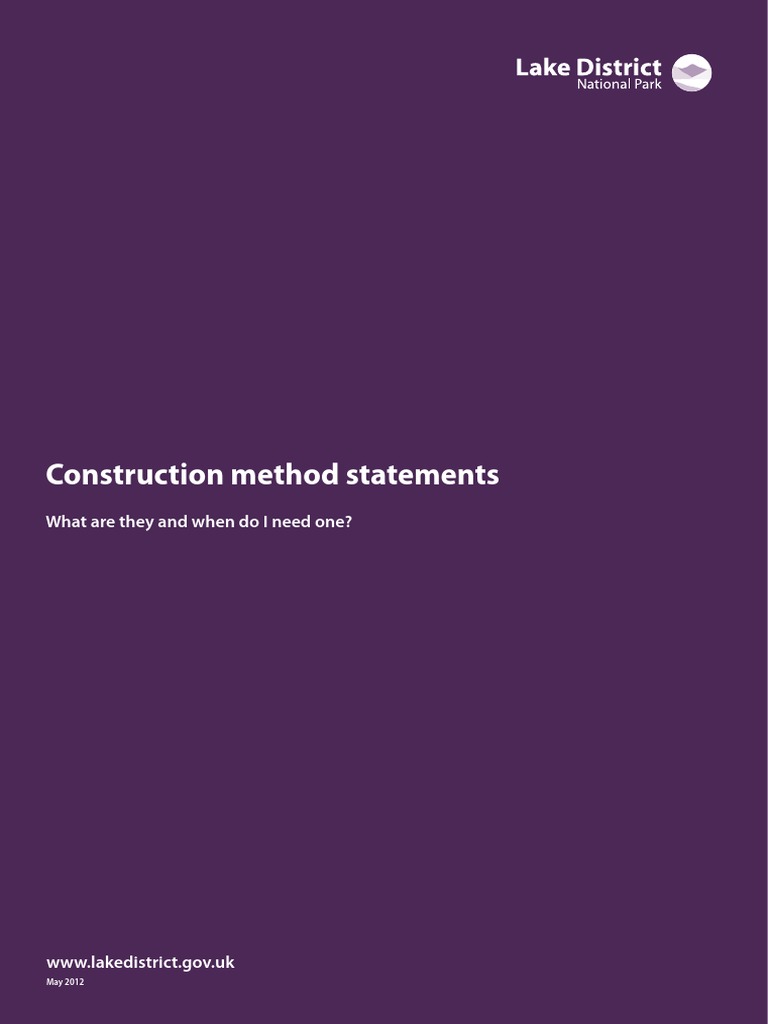 Construction Method Statements | PDF | Waste | Natural Environment