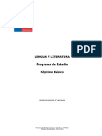 Programa de Estudio 7° Básico Lengua y Literatura (Implementación 2015)