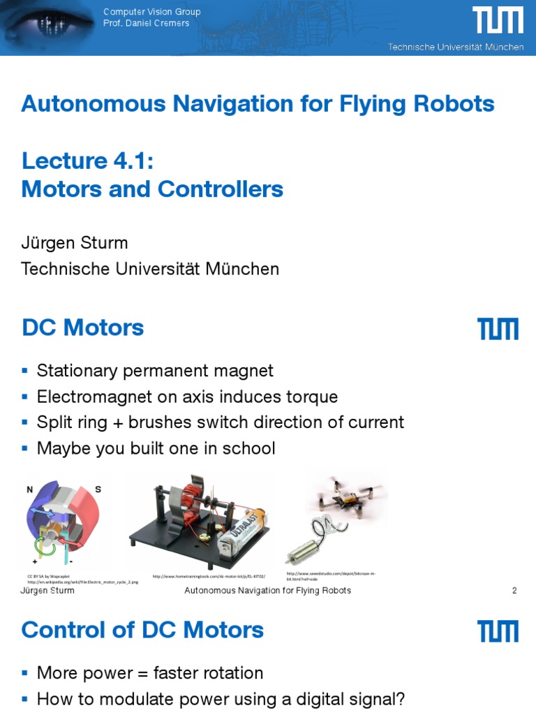 Autonomous Navigation For Flying Robots Motors and Controllers | PDF