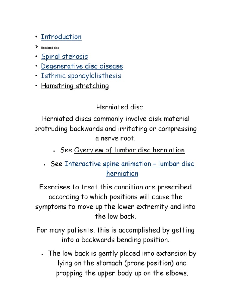 Exercises for Treating Sciatica from Herniated Discs: A Guide to ...