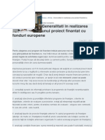 Generalitati in Realizarea Unui Proiect Cu Fonduri Ue