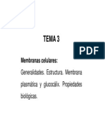 Tema 3. Membranas Celulares