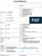 Definition and Formula Sheet