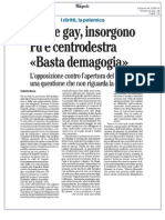 Nozze Gay - Insorgono Il PD e Centrodestra - Basta Demagogia