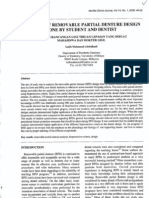 Analysis of RPD Design Done by Student and Dentist