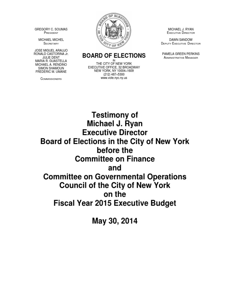May 30th 2014 Executive Budget Testimony - Final | PDF | Government ...