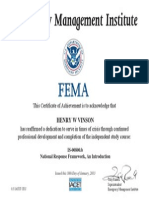 Federal Emergency Management Agency and Emergency Management Institute National Response Framework, An Introduction