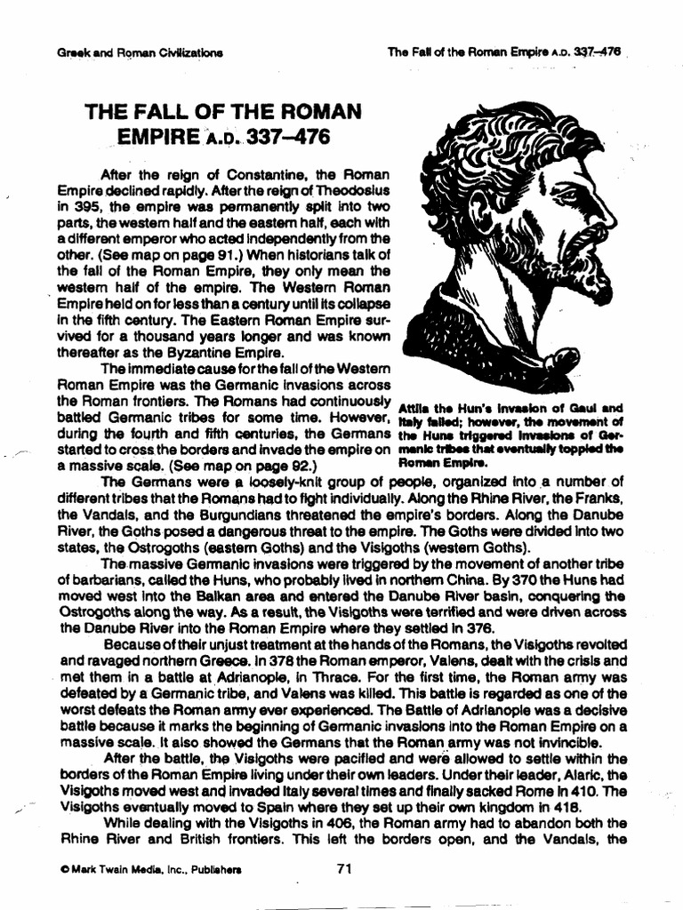 Fall of the Western Roman Empire | PDF | Byzantine Empire | Germanic ...
