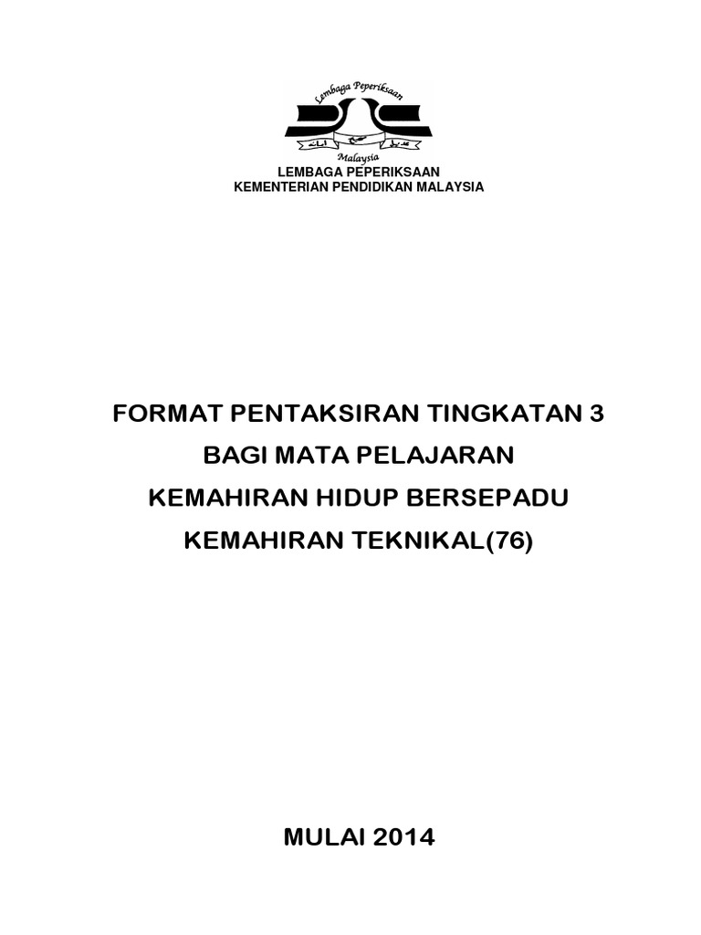 KHB Format Instrumen PT3 PDF | PDF