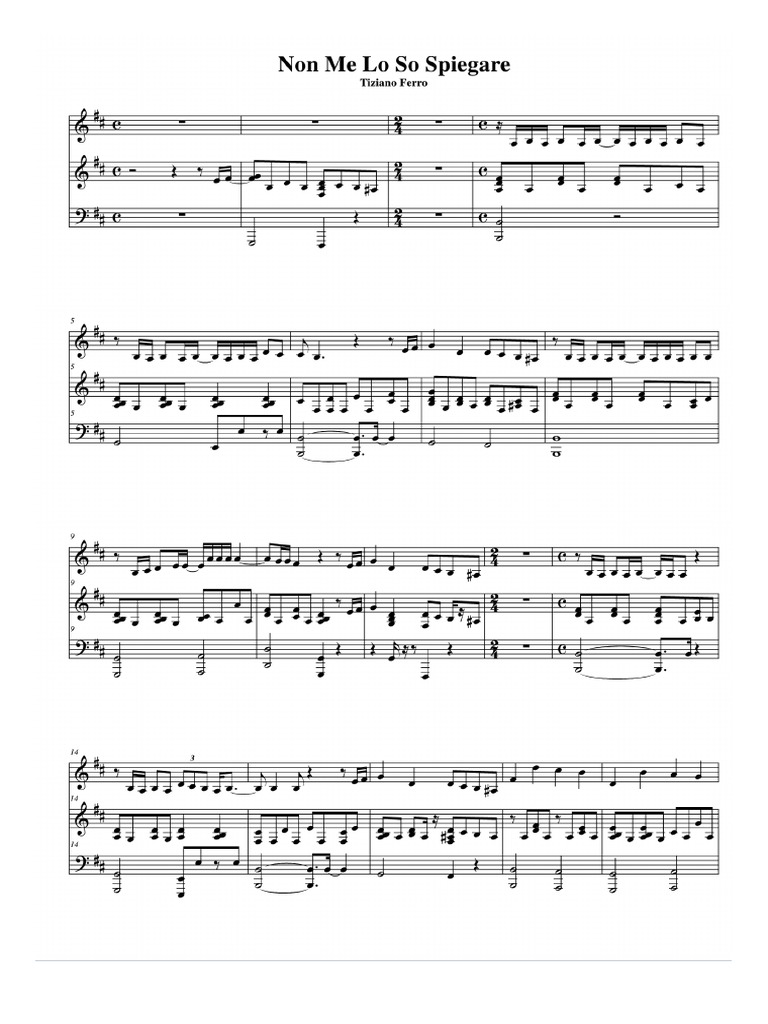 Tiziano Ferro - Non Me Lo So Spiegare