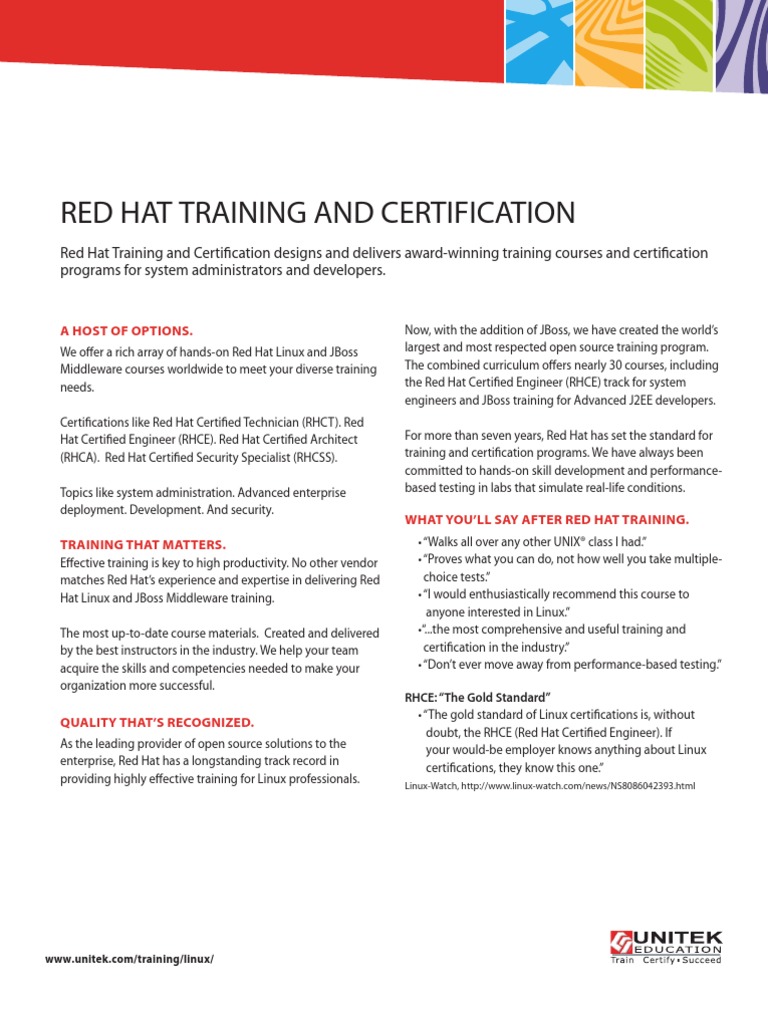 Red Hat Training and Certification Red Hat Application Server