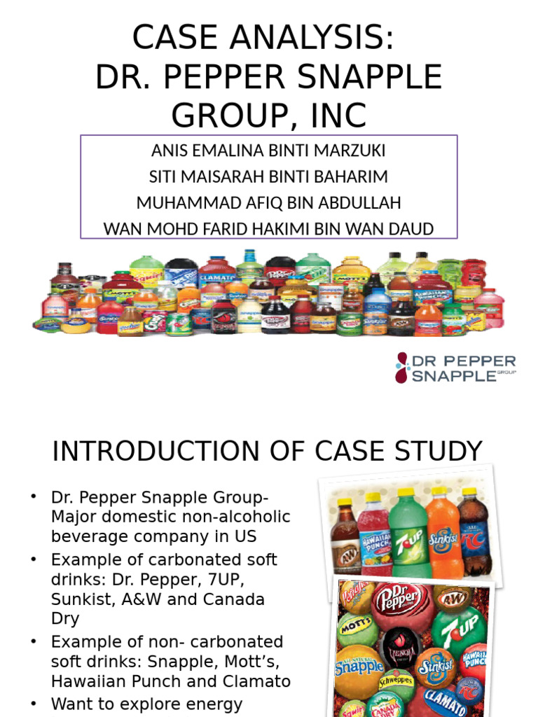 Dr. Pepper Snapple Group Market Analysis | PDF | Retail | Financial Markets