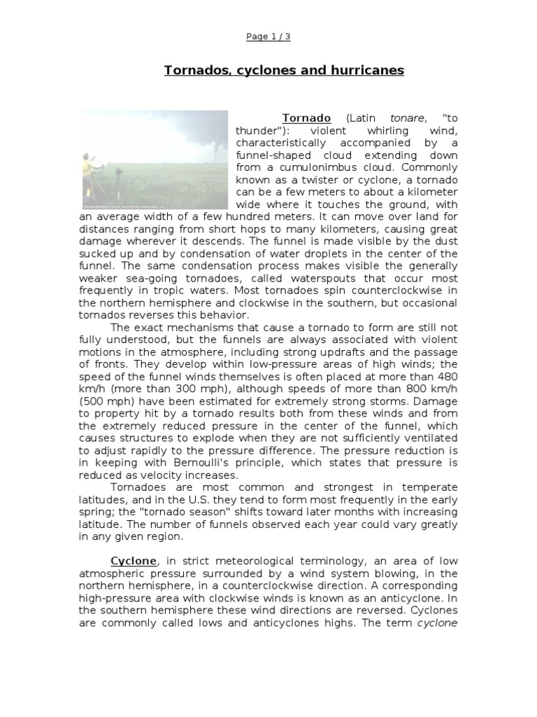Understanding Tornadoes and Hurricanes | PDF | Tropical Cyclones ...