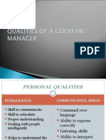 Qualities of A Good HR Manager