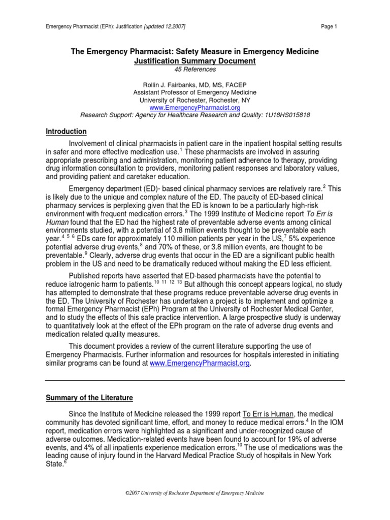 Justification REVISED Pharmacy Patient
