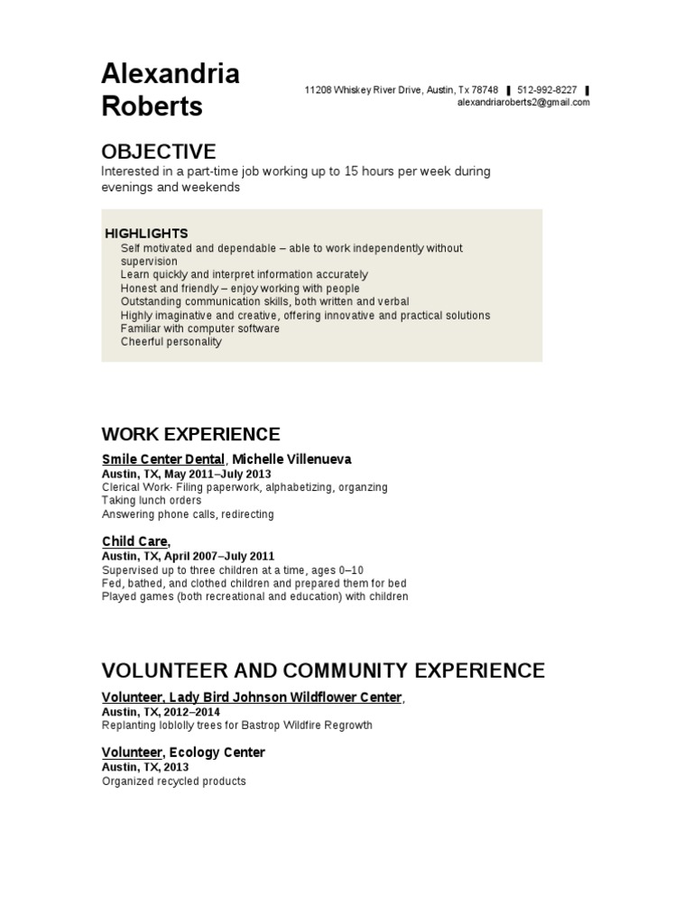 Part-Time Job Seeker with Diverse Skills | PDF