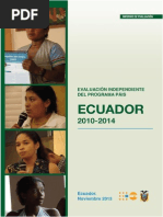 Evaluación Final de Programa de Pais ECUADOR | PDF | Naciones ...