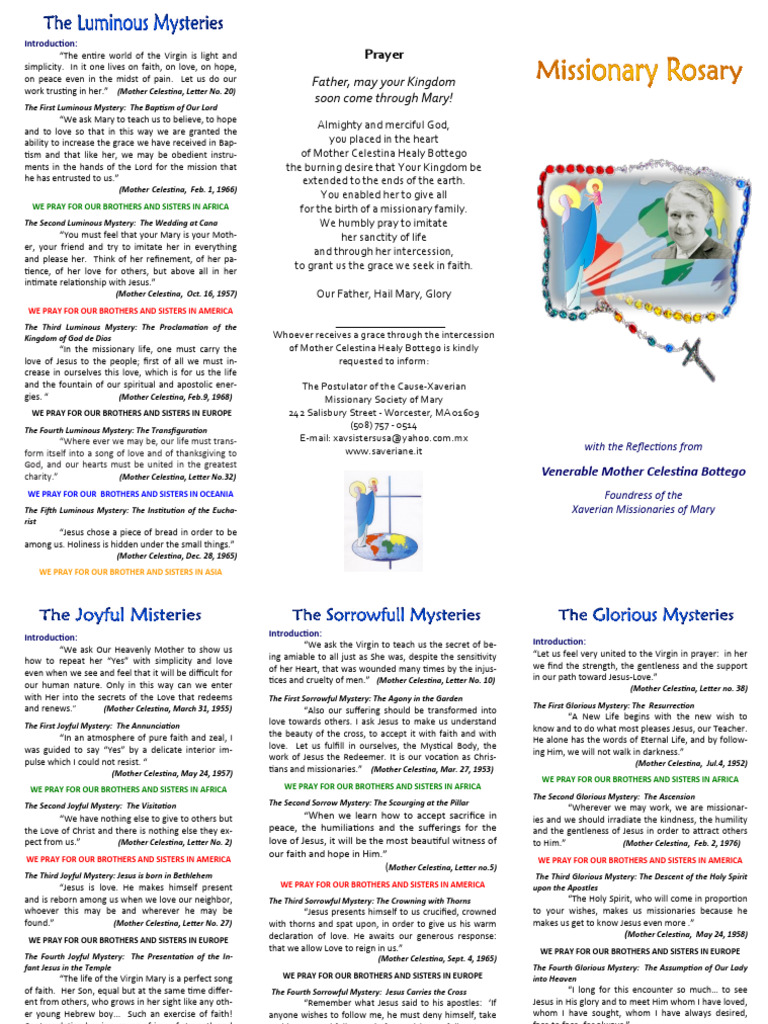 Missionary Rosary Reflections | PDF | Mary, Mother Of Jesus | Rosary