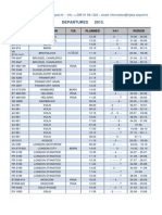 Departures 2013.: Flight NO. Destination VIA Planned Period