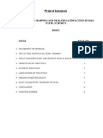 Project Synopsis: Distribution Mapping and Dealers Satisfaction in Mag Excel Exports Index