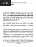 Petição Padrão - Leal Assessoria - Mandado de Segurança Contra CETEC - Marco Antônio Junqueira
