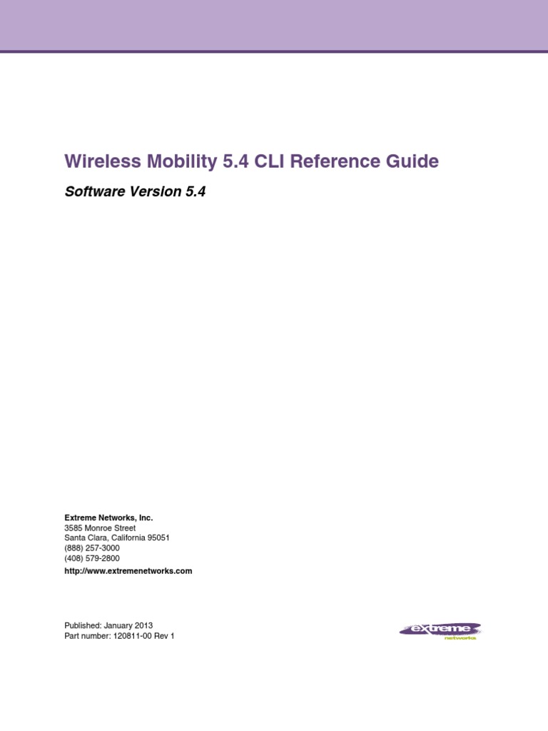WM 5.4 CLI Reference Guide PDF | PDF | Wireless Lan | Command Line ...