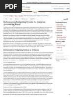 Download Reformation Budgeting System in Malaysia Accounting Essay by Fa Iz SN227696878 doc pdf