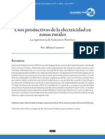 Usos Productivos de La Electricidad en Zonas Rurales