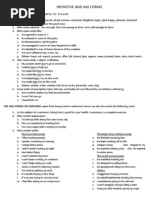 Theory Infinitive and Ing Forms