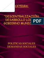 UNCU-Descentralización, Desarrollo Local y Gob. Municipal