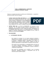 Contrato para La Administración y Operación de Servicio de Contact