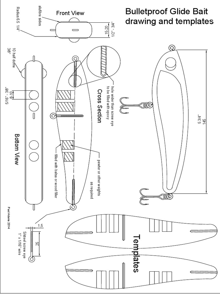 Printable Fishing Lure Templates Pdf