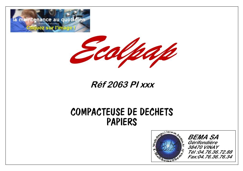 Dossier Technique Ecolpap, PDF