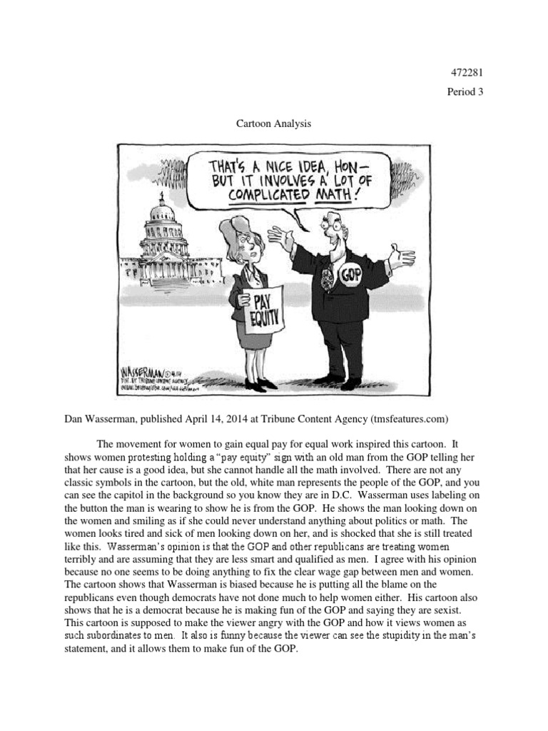 political cartoon analysis essay