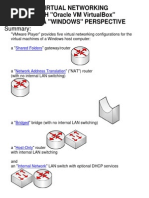 Virtual Networks in VirtualBox--Windows