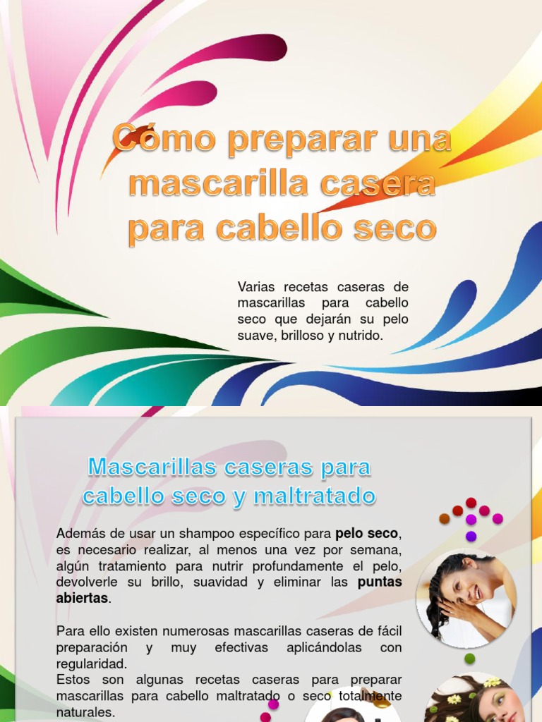 Cómo Preparar Una Mascarilla Casera para Cabello Seco | PDF