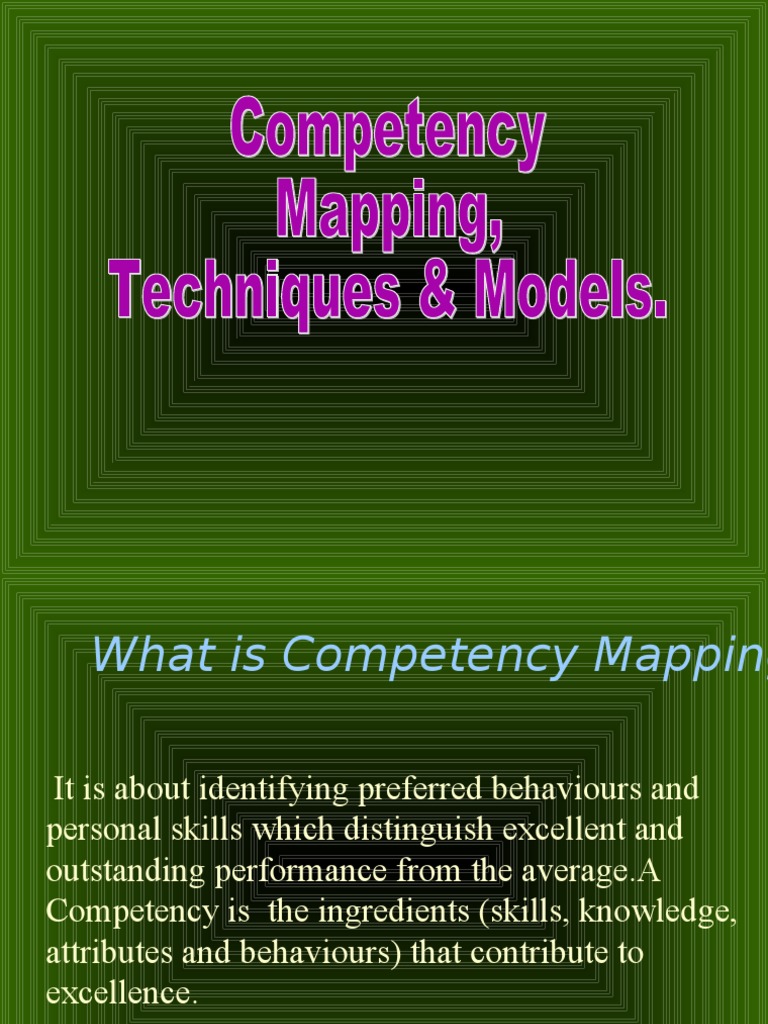 Competency Mapping - Techniques and Models | PDF | Career & Growth ...