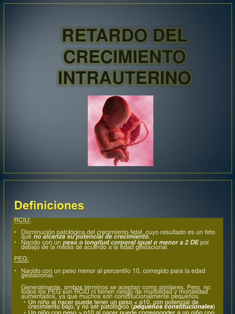 Retardo Del Crecimiento Intrauterino PDF Placenta El embarazo