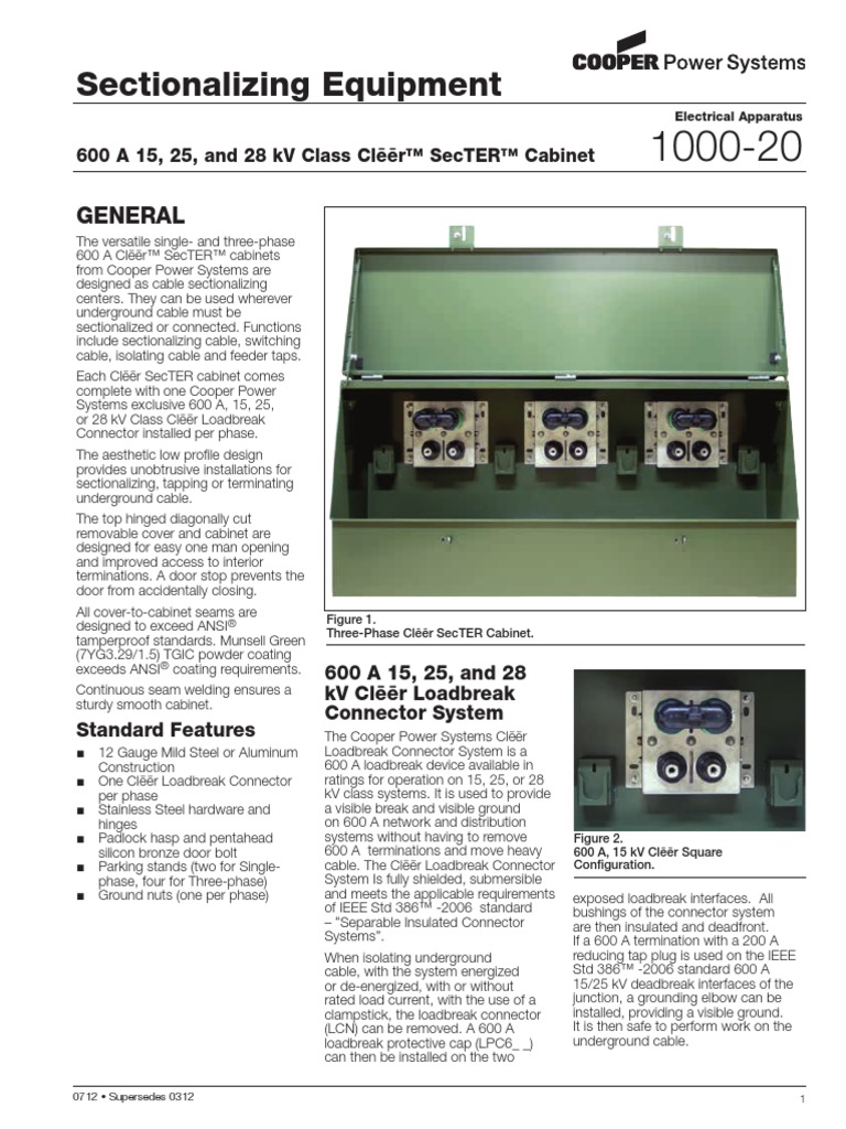Cooper Sectionalizing | PDF | Electrical Connector | Electric Power System