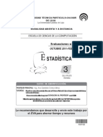 Evaluación a distancia de Estadística