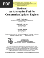 Biodiesel:
An Alternative Fuel for
Compression Ignition Engines