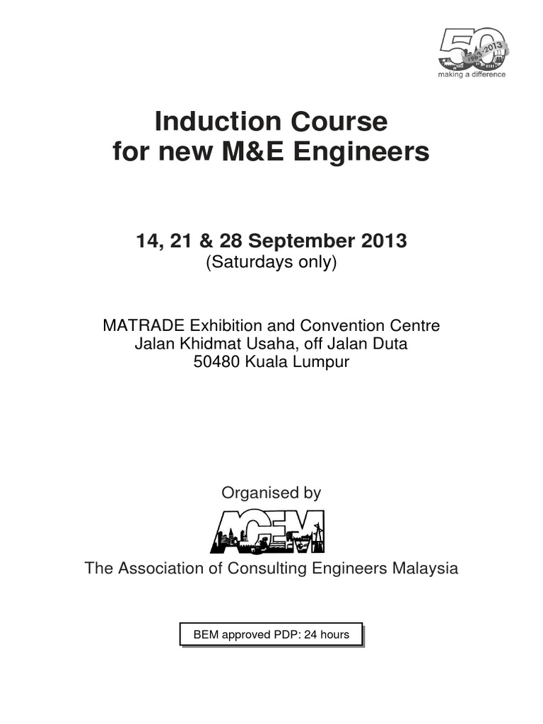 M and e Induction Course | PDF | Plumbing | Hvac