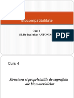 Structura Si Proprietatiile de Suprafata Ale Biomaterialelor