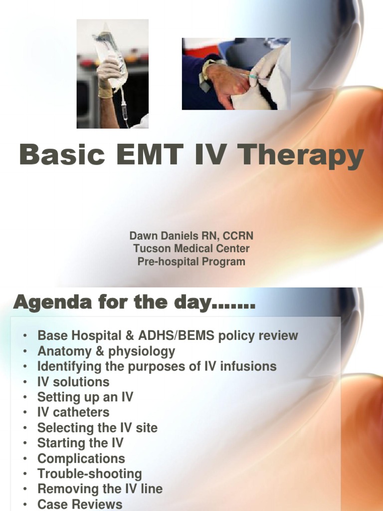 EMT IV Therapy Training Overview | PDF | Intravenous Therapy | Blood Vessel