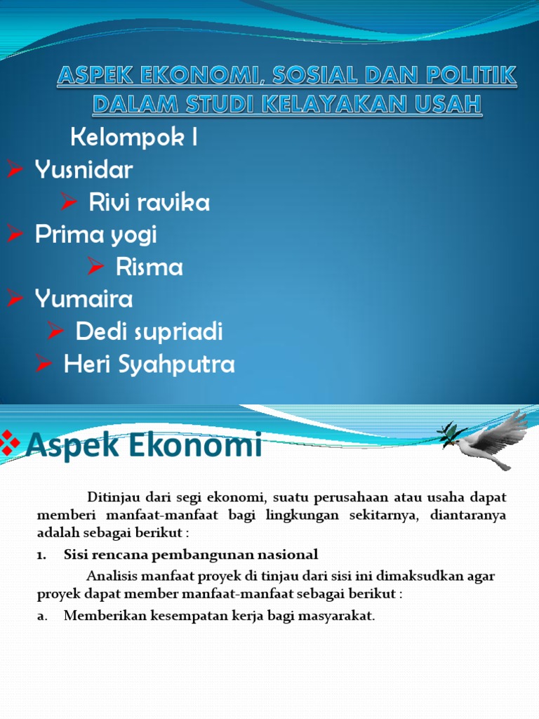 Aspek Ekonomi Sosial Dan Politik Ppt