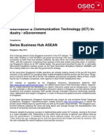 Singapore Information & Communication Technology (Ict) In-Dustry / Egovernment