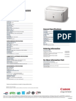 Imageclass Lbp6000 Laser Printer: Technical Information