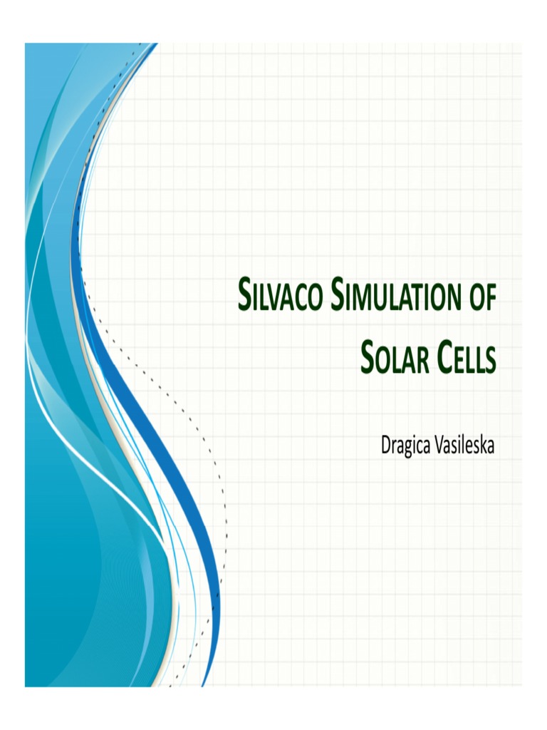 Silvaco Atlas for Solar Cell Simulation | PDF | Optics | Light Emitting ...